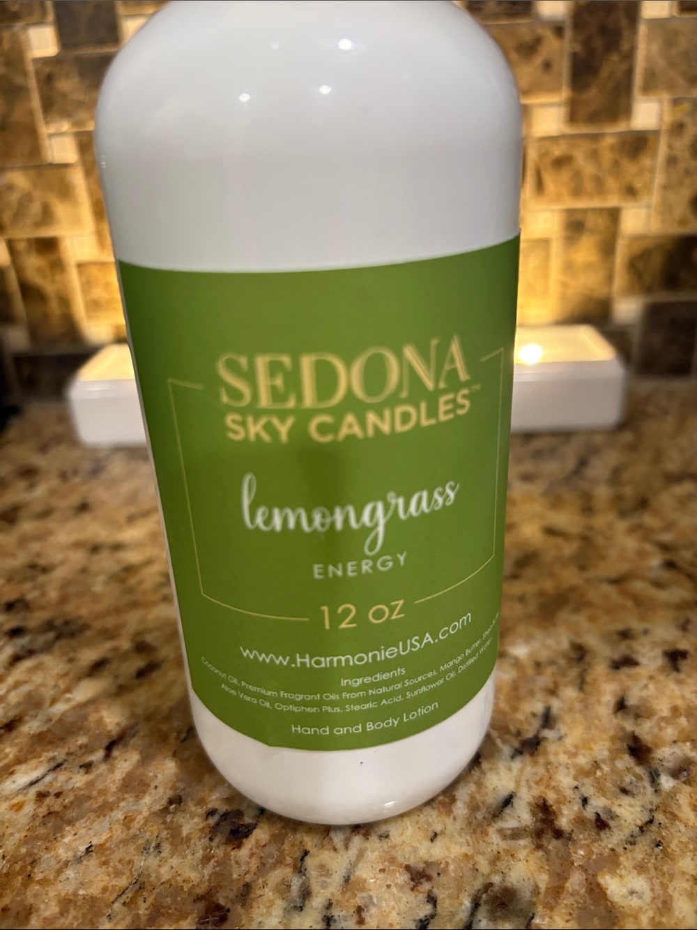Lemongrass Moisturizer — 12 oz White Bottle - Picture 2 of 4